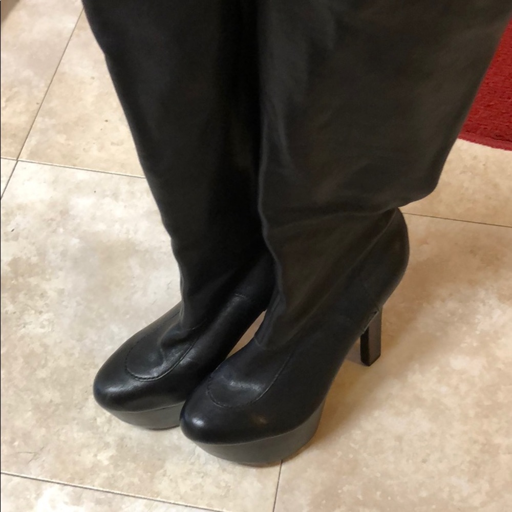 Tall leather platform  boot by Jessica Simpson